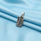 Lovely Oxidised Radha Krishna Silver Pendent