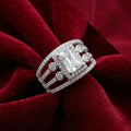 Luxury Emerald Cut CZ Statement Ring for Women