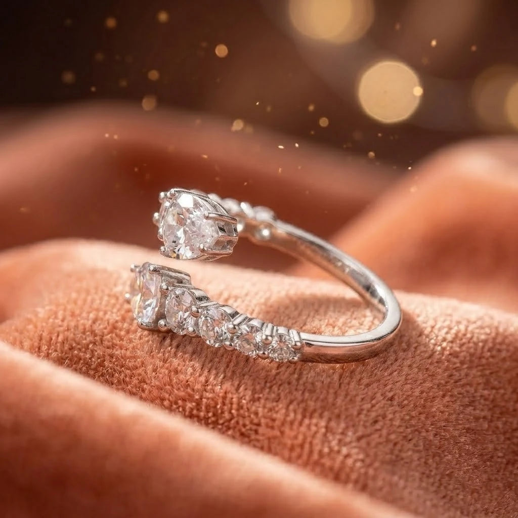 Luxury Pear Cut Diamond Five Stone Ring for Women