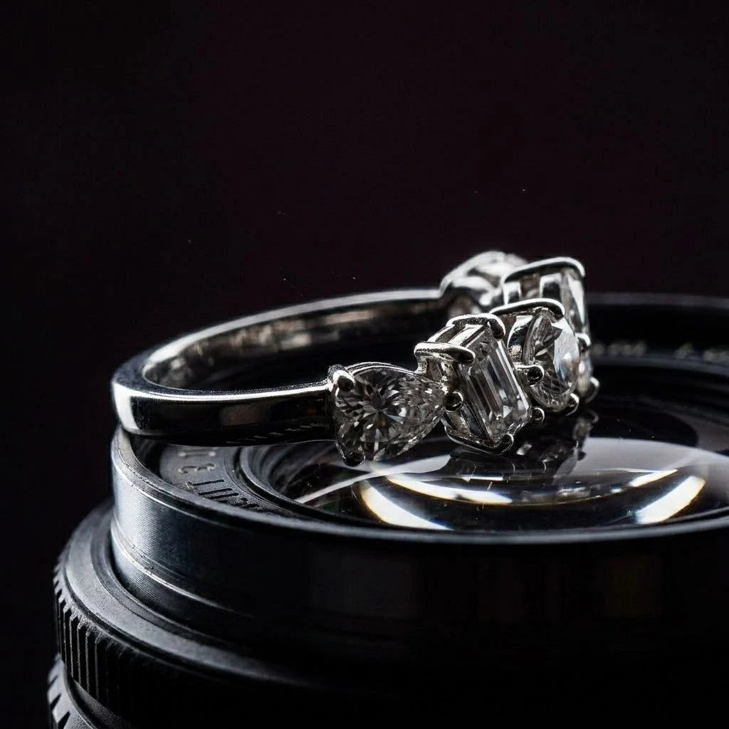 Marquise & Round Cut Five-Stone Diamond Ring