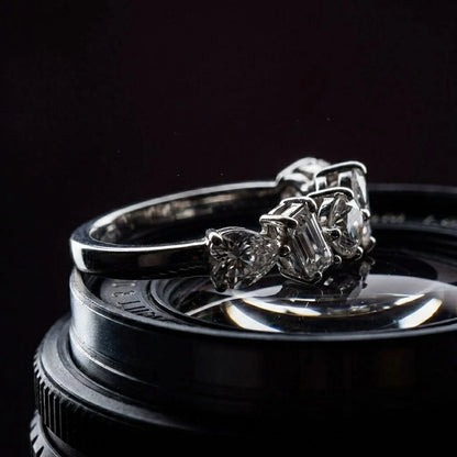 Marquise & Round Cut Five-Stone Diamond Ring