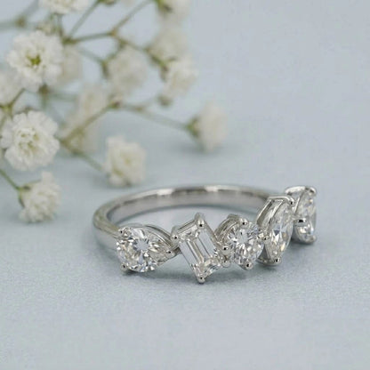 Marquise & Round Cut Five-Stone Diamond Ring