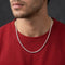 Men’s Flat Silver Chain Bold Smooth Finish