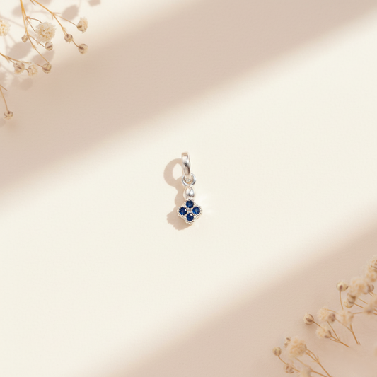 Mini Floral Silver Pendant