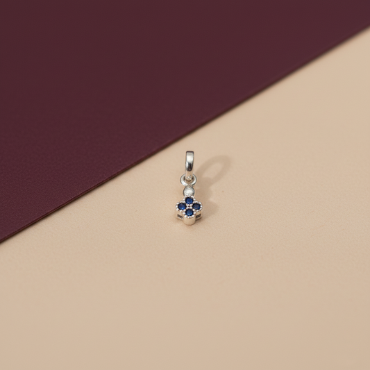 Mini Floral Silver Pendant