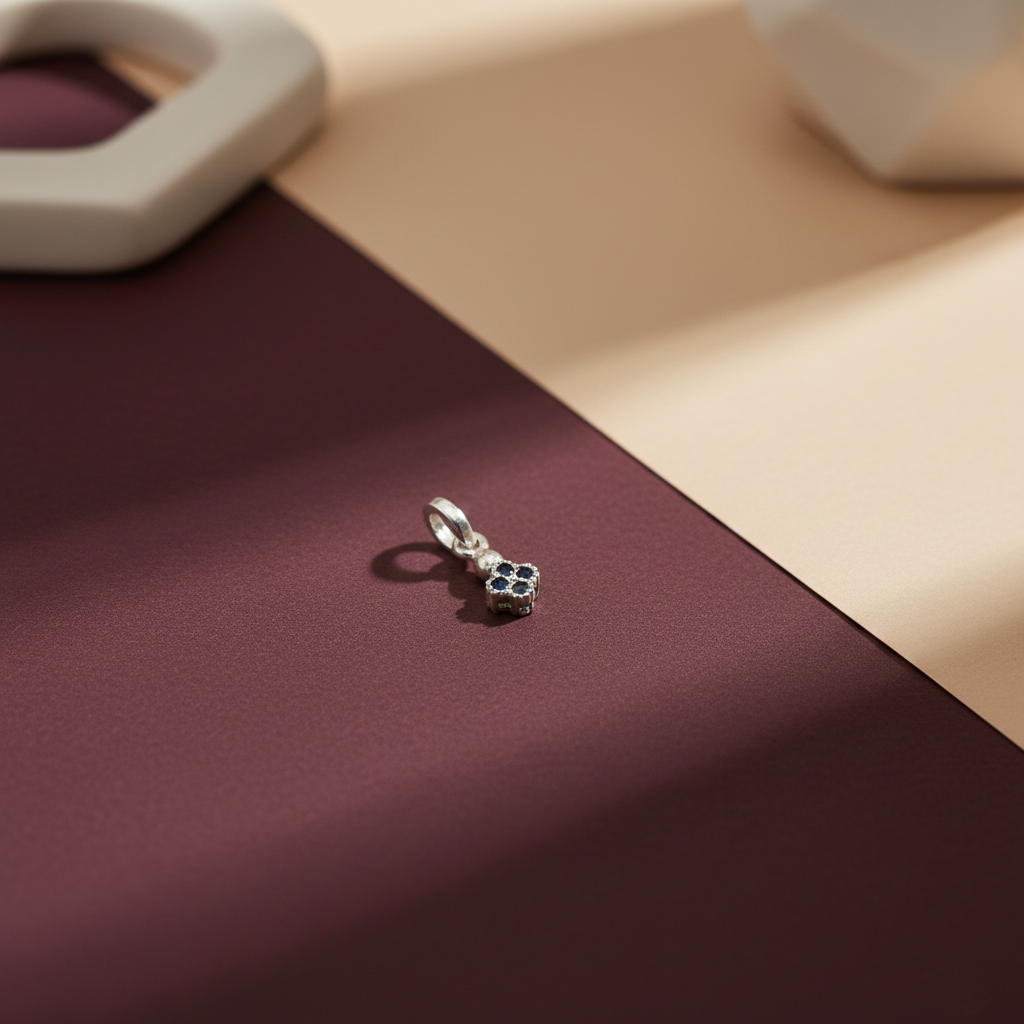 Mini Floral Silver Pendant