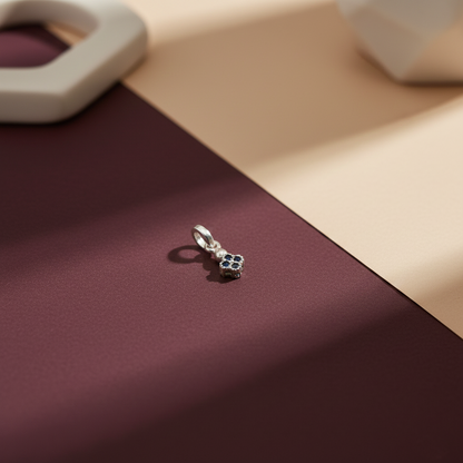 Mini Floral Silver Pendant