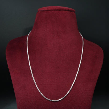 Mini Block Link Silver Chain Boys
