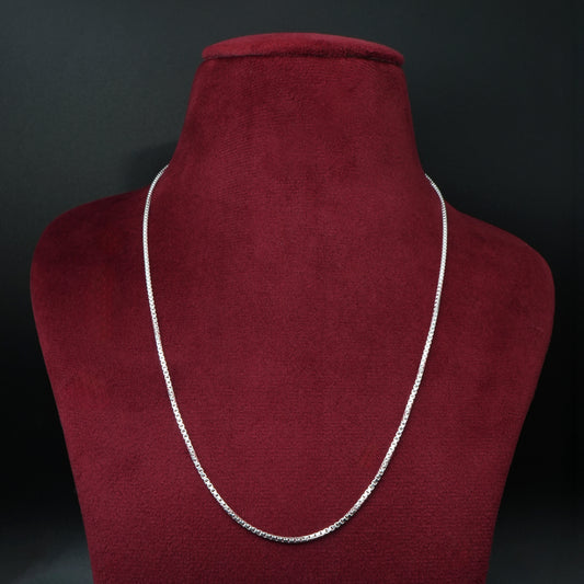 Mini Block Link Silver Chain Boys
