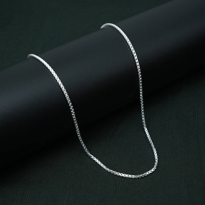 Mini Block Link Silver Chain Boys
