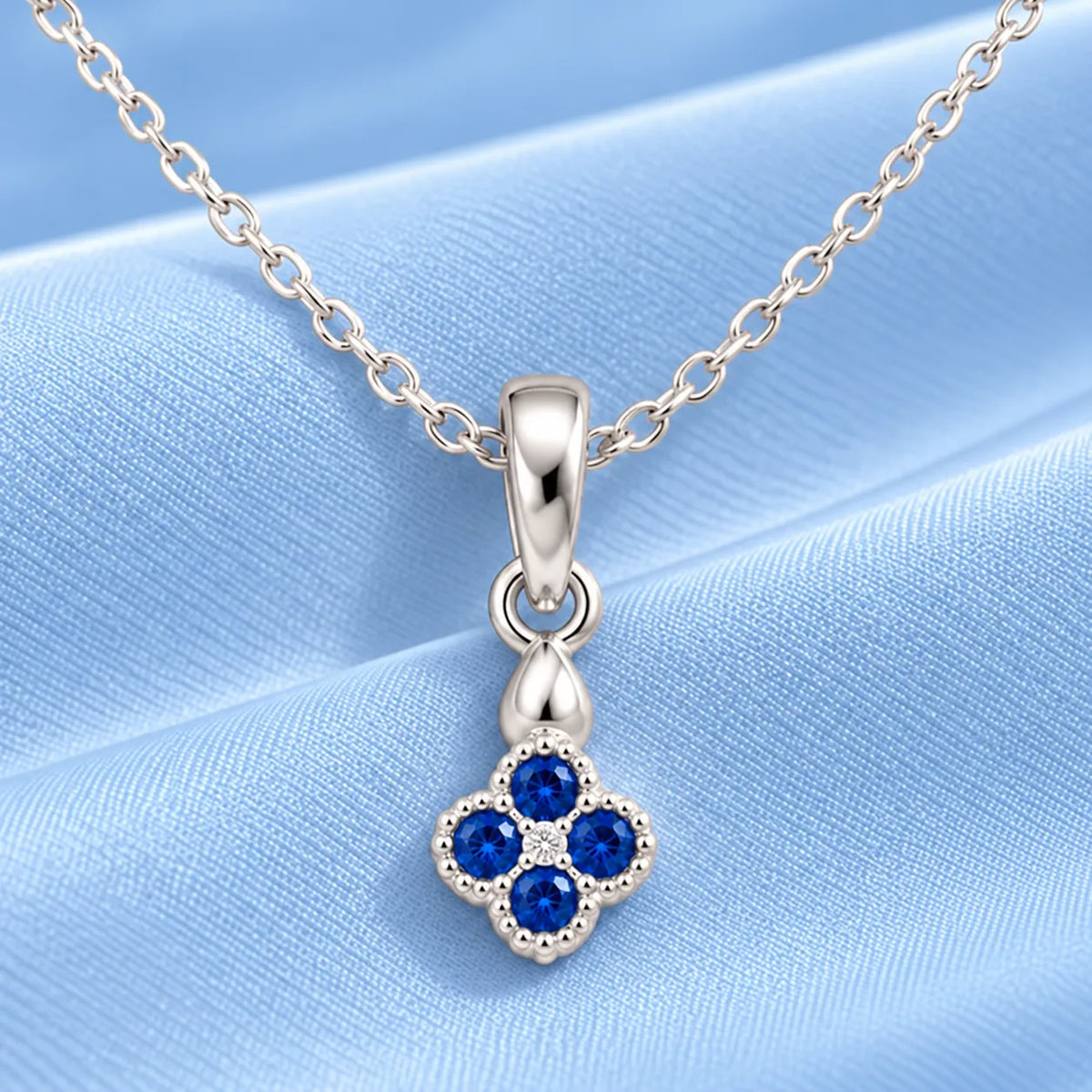 Mini Floral Silver Pendant
