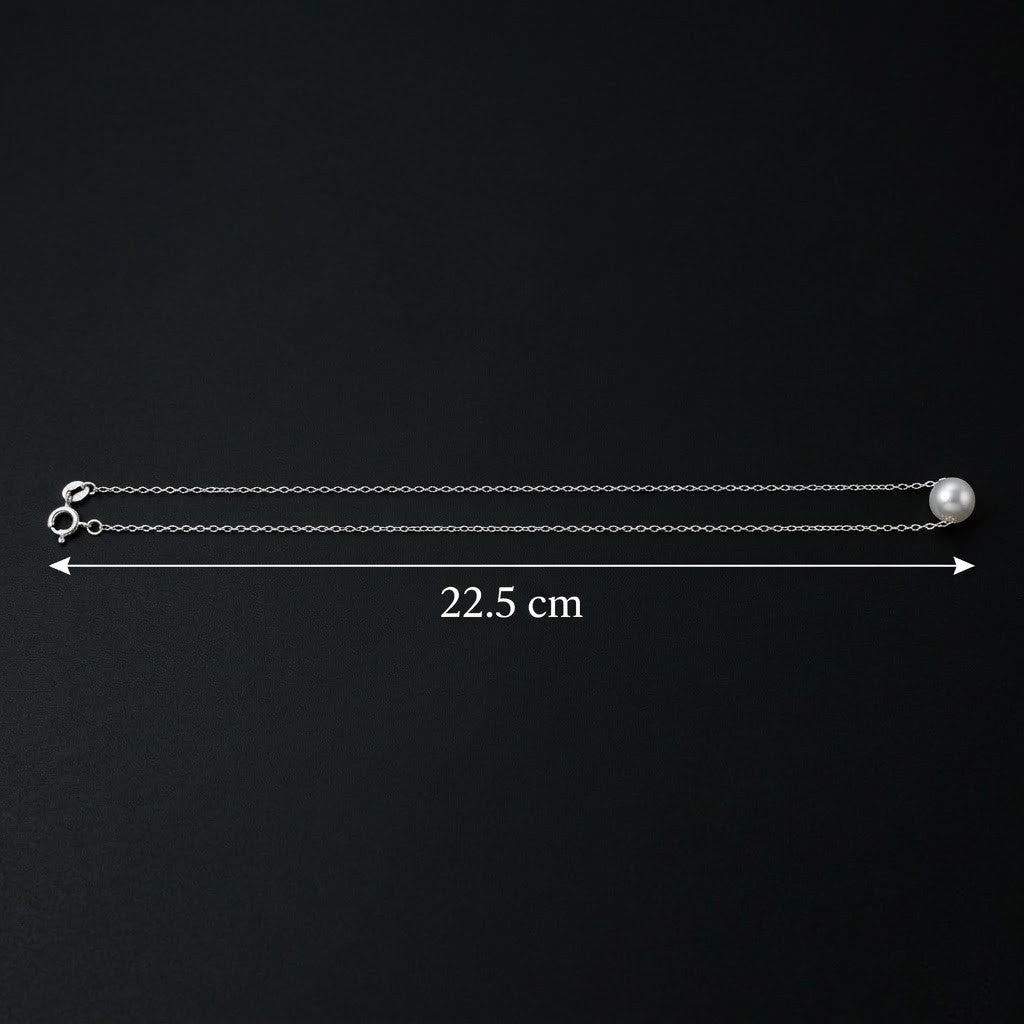 Silver Pearl Stud Earrings with Matching Pearl Pendant Necklace