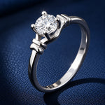 Minimal Diamond-Look Silver Ring