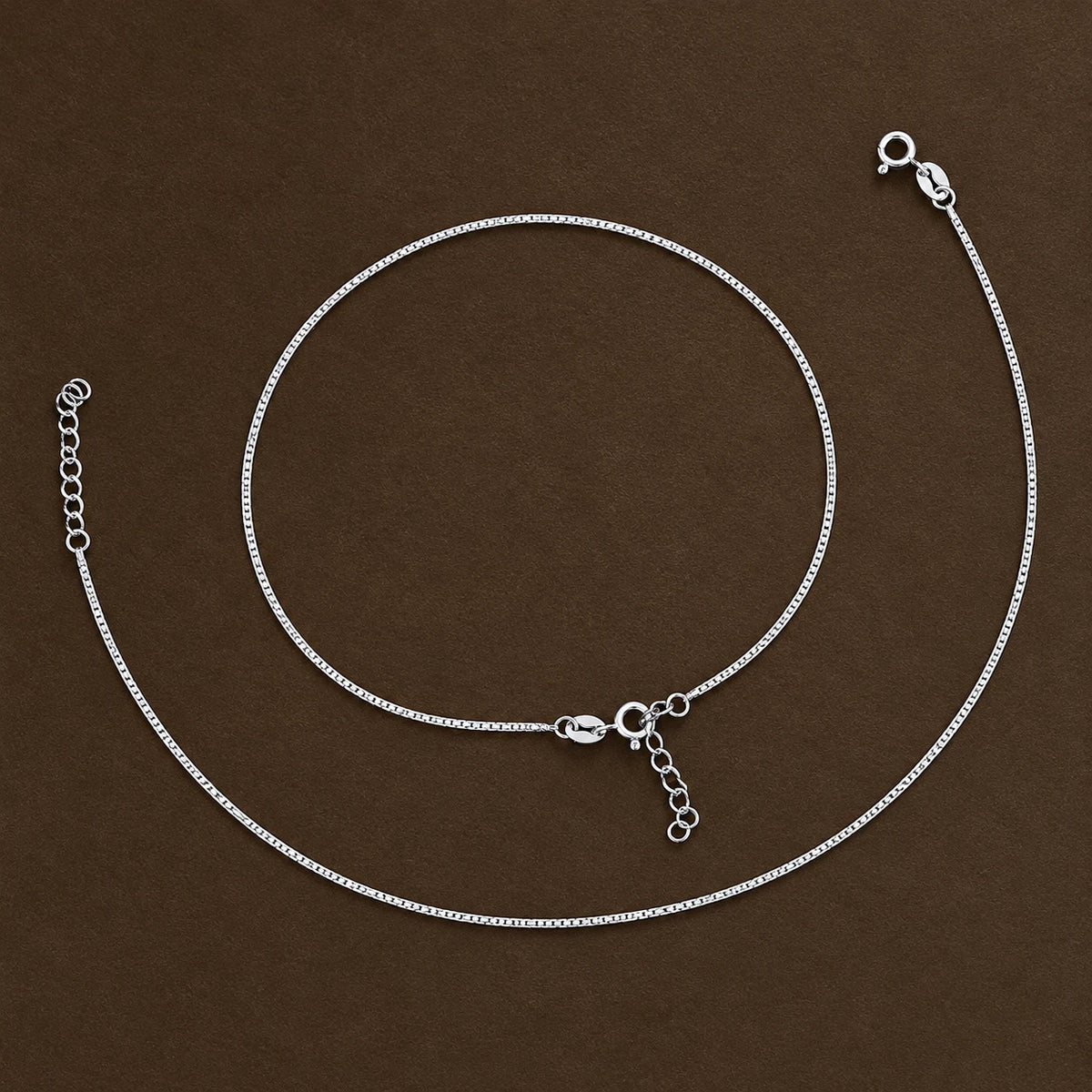 Minimal Silver Chain Anklet
