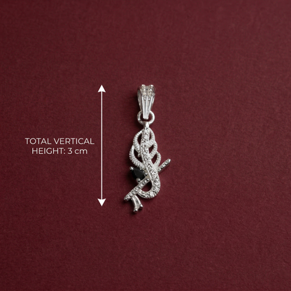 Minimal Spiritual Krishna Charm Pendant Silver Finish
