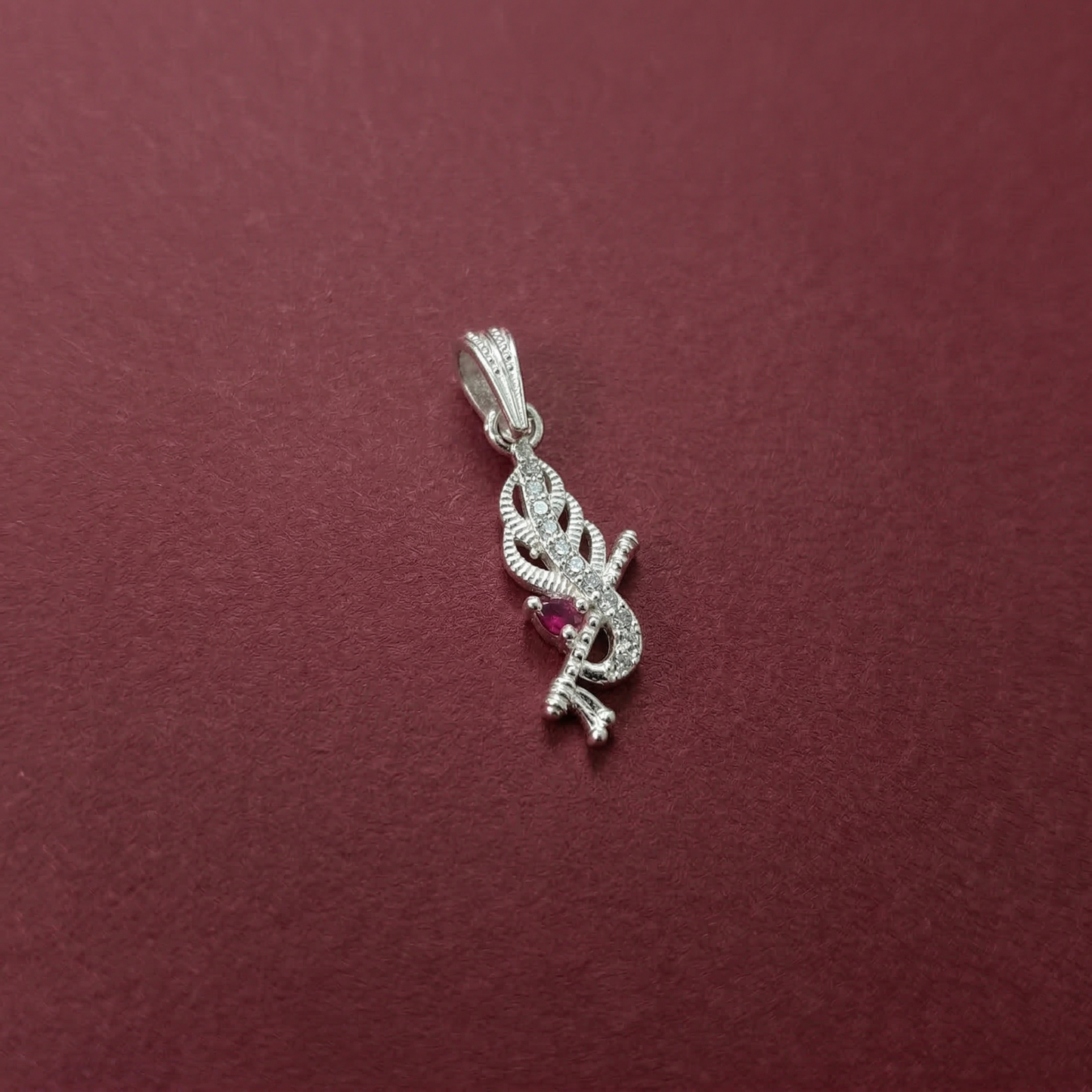 Minimal Spiritual Krishna Charm Pendant Silver Finish