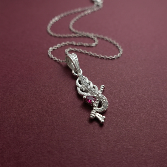 Minimal Spiritual Krishna Charm Pendant Silver Finish