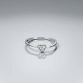 Minimalist Heart Diamond Promise Ring for Women