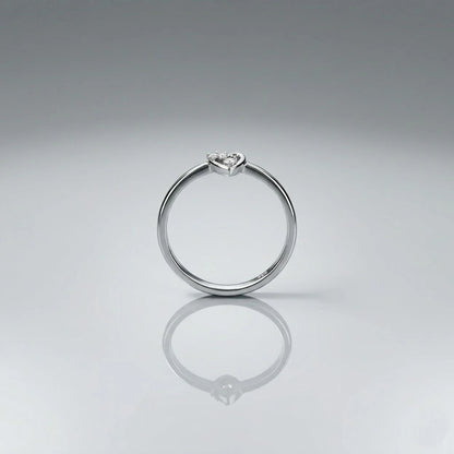 Minimalist Heart Diamond Promise Ring for Women