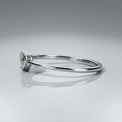 Minimalist Heart Diamond Promise Ring for Women