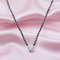 Minimalist Black Beaded Mangalsutra with Single Stone Pendant