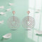 Minimalist Multi-Ring Silver Drop Earrings