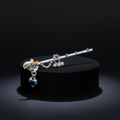 Multicolour Silver Krishna Flute “Radha” Written Design