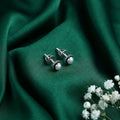 Oxidised Silver Pearl Earrings for Women & Girls