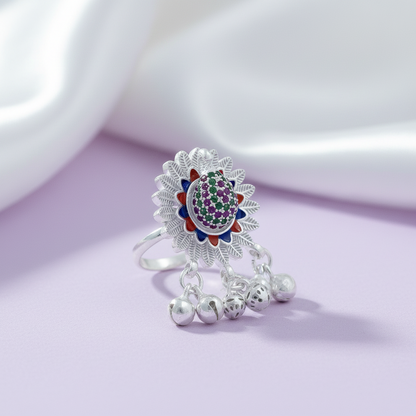 Peacock Design Silver Toe (Bichiya) Rings