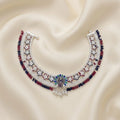 Peacock Design Multiple Flower Silver Payal