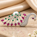 Silver Beauty Of Peacock Girls Ring