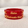Personalized_Red_Name_Bangles_with_Golden_Floral_Custom_Name_Design