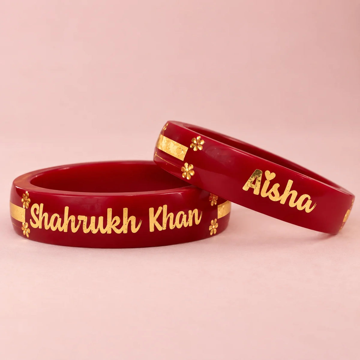 Personalized_Red_Name_Bangles_with_Golden_Floral_Custom_Name_Design