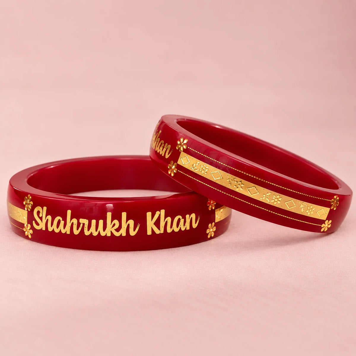 Personalized_Red_Name_Bangles_with_Golden_Floral_Custom_Name_Design