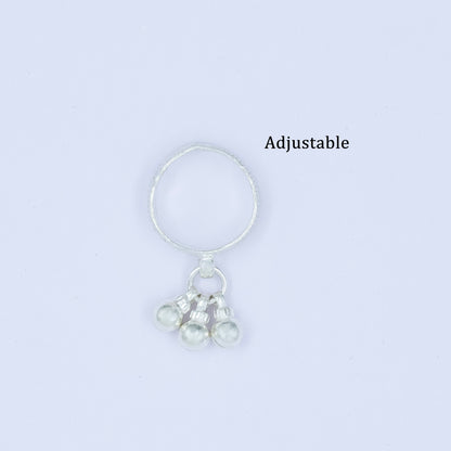 Plain Silver Toe Ring(Bichiya) with Hanging Ghungroo