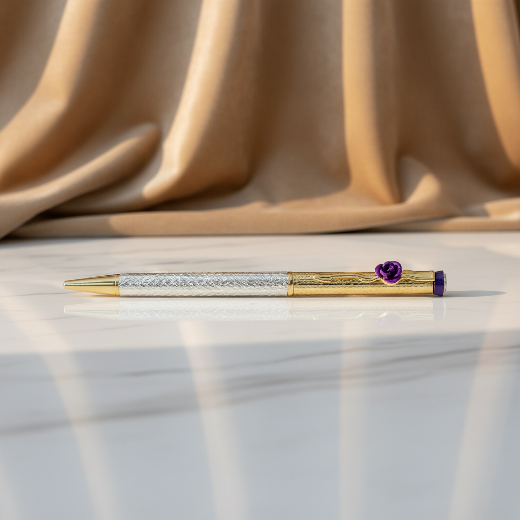 Silver Pen with Free Silver Frame (Radha Krishna Edition)