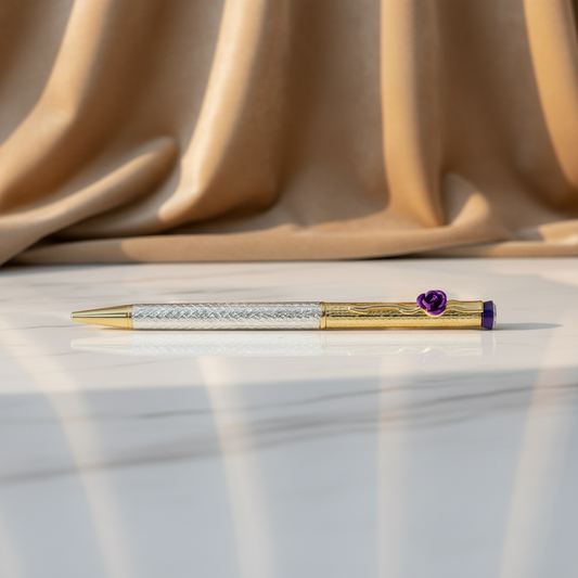 Silver Pen with Free Silver Frame (Radha Krishna Edition)