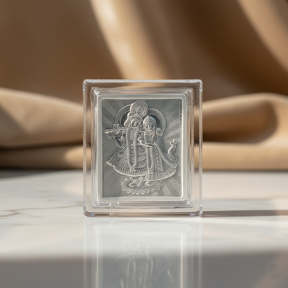 Silver Pen with Free Silver Frame (Radha Krishna Edition)