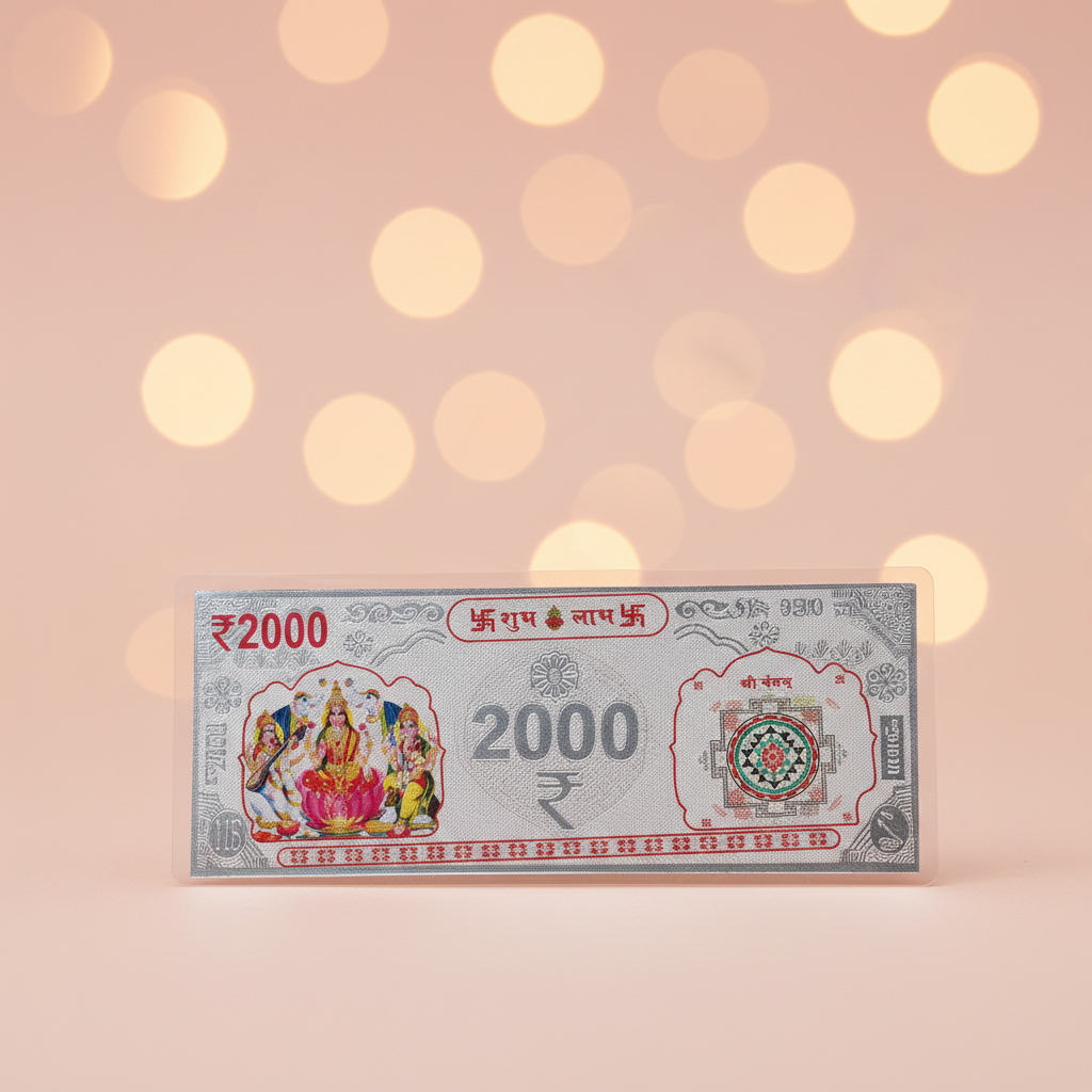 Pure Silver ₹2000 Silver Note Attract Wealth, Prosperity & Abundance