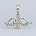 Pure Silver Jai Shree Shyam Pendant with Elegant Engraved Detailing