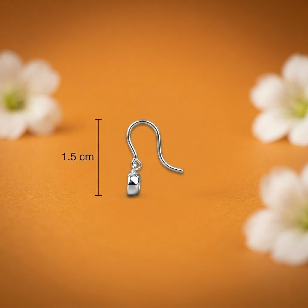 Romantic Heart Stone Drop Silver Earrings