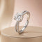 Round Brilliant Simulated Diamond Twisted Cross Band Ring for Women