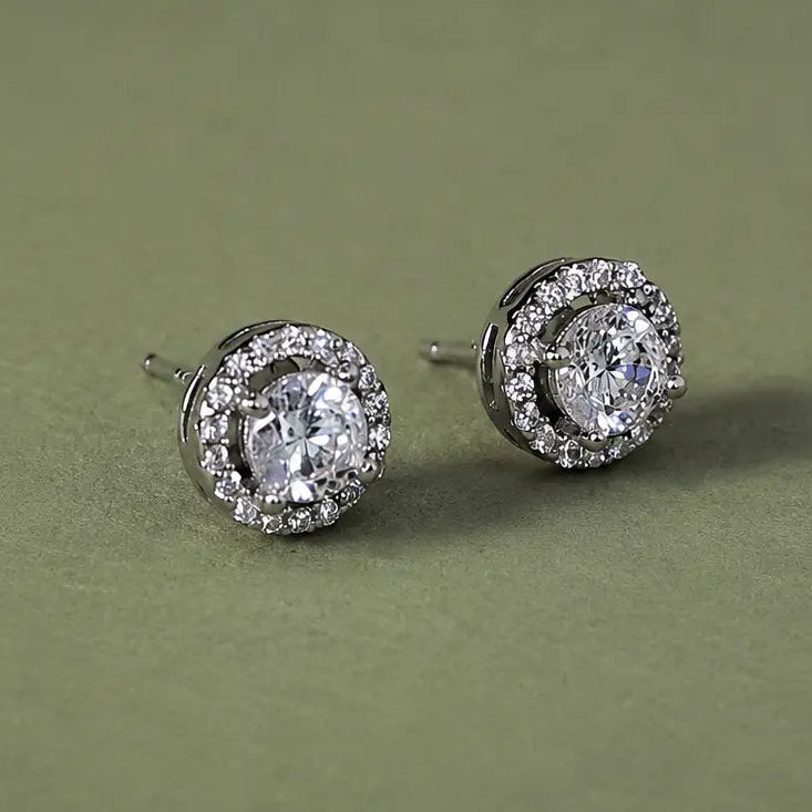 Round Solitaire Mangalsutra Set with Earrings for Women