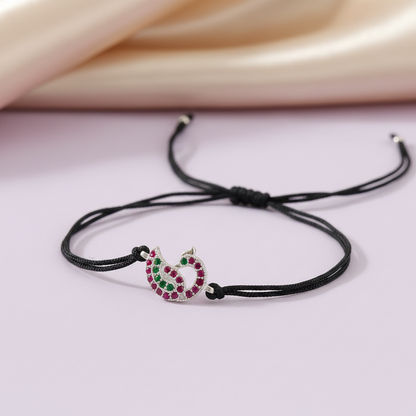 Royal Hans Multistone Thread Anklet