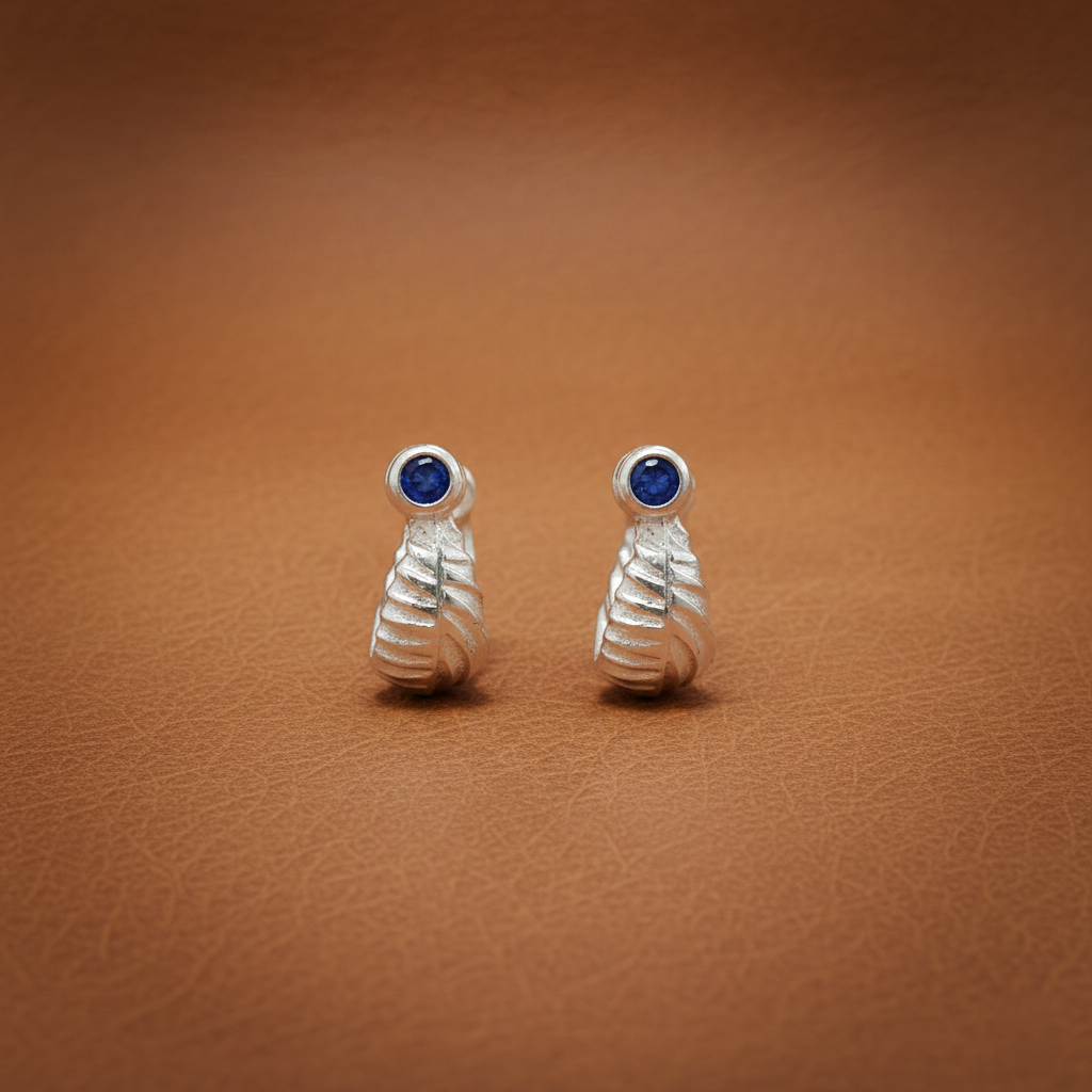 Royal Stone Textured Silver Bali For Boys