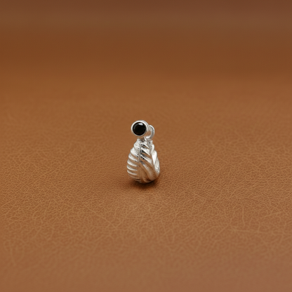 Royal Stone Textured Silver Bali For Boys