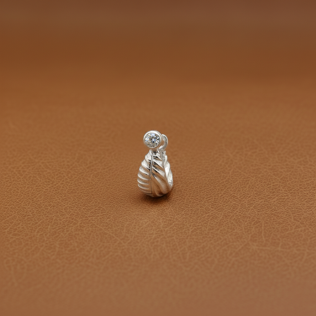 Royal Stone Textured Silver Bali For Boys