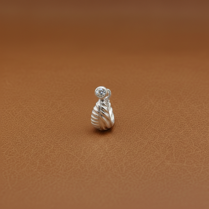 Royal Stone Textured Silver Bali For Boys