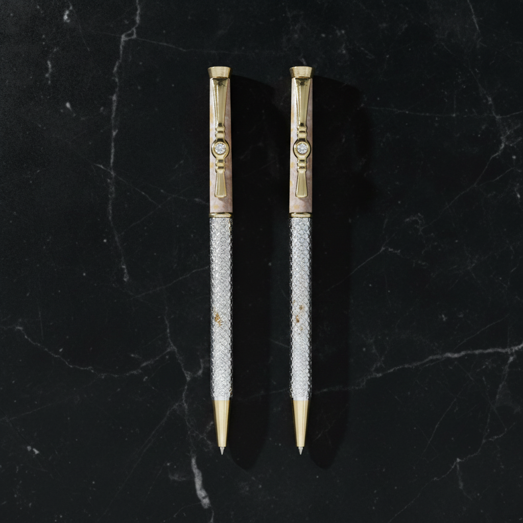 SIlver White Diamond Pen (2 pcs Combo)