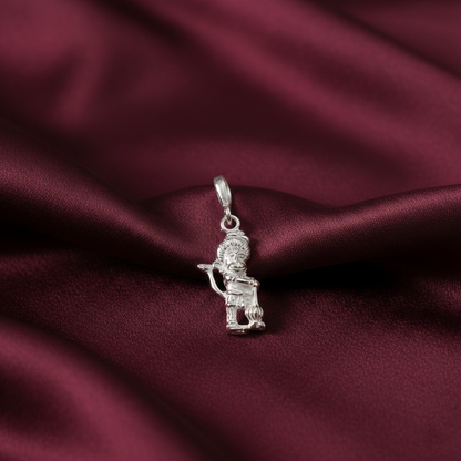 Sankat Mochan Hanuman Pendant in Pure Silver